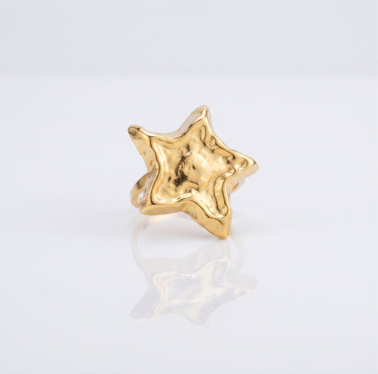 Star Open Ring | 18K Gold & Silver PVD Plated Stainless Steel