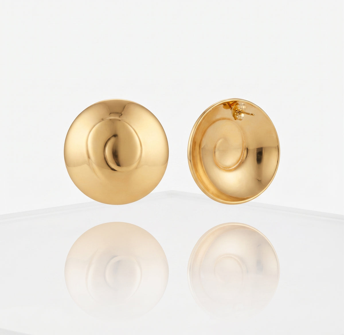 Geometric Luxury Ear Studs | 18K Gold PVD Plated Stainless Steel