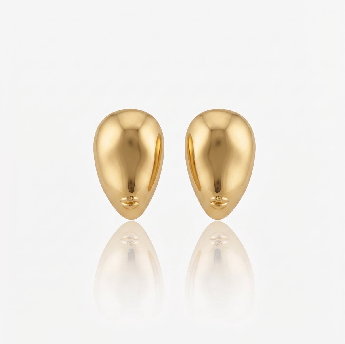 Geometric Luxury Ear Studs | 18K Gold PVD Plated Stainless Steel
