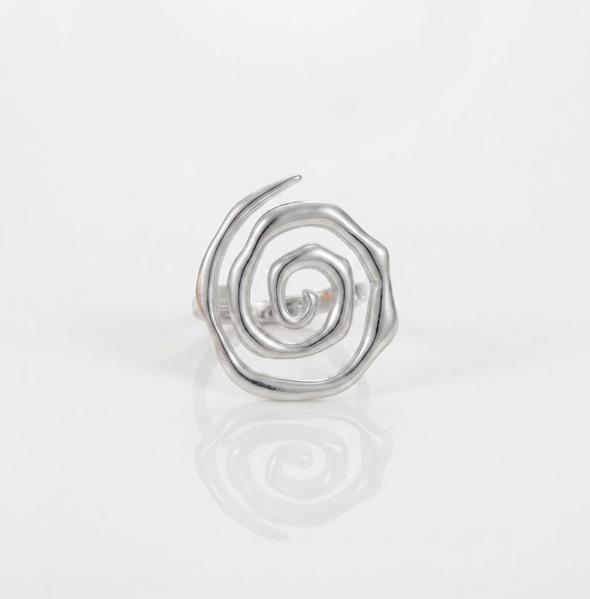 Spiral Thread Open Ring | 18K Gold PVD Plated Stainless Steel