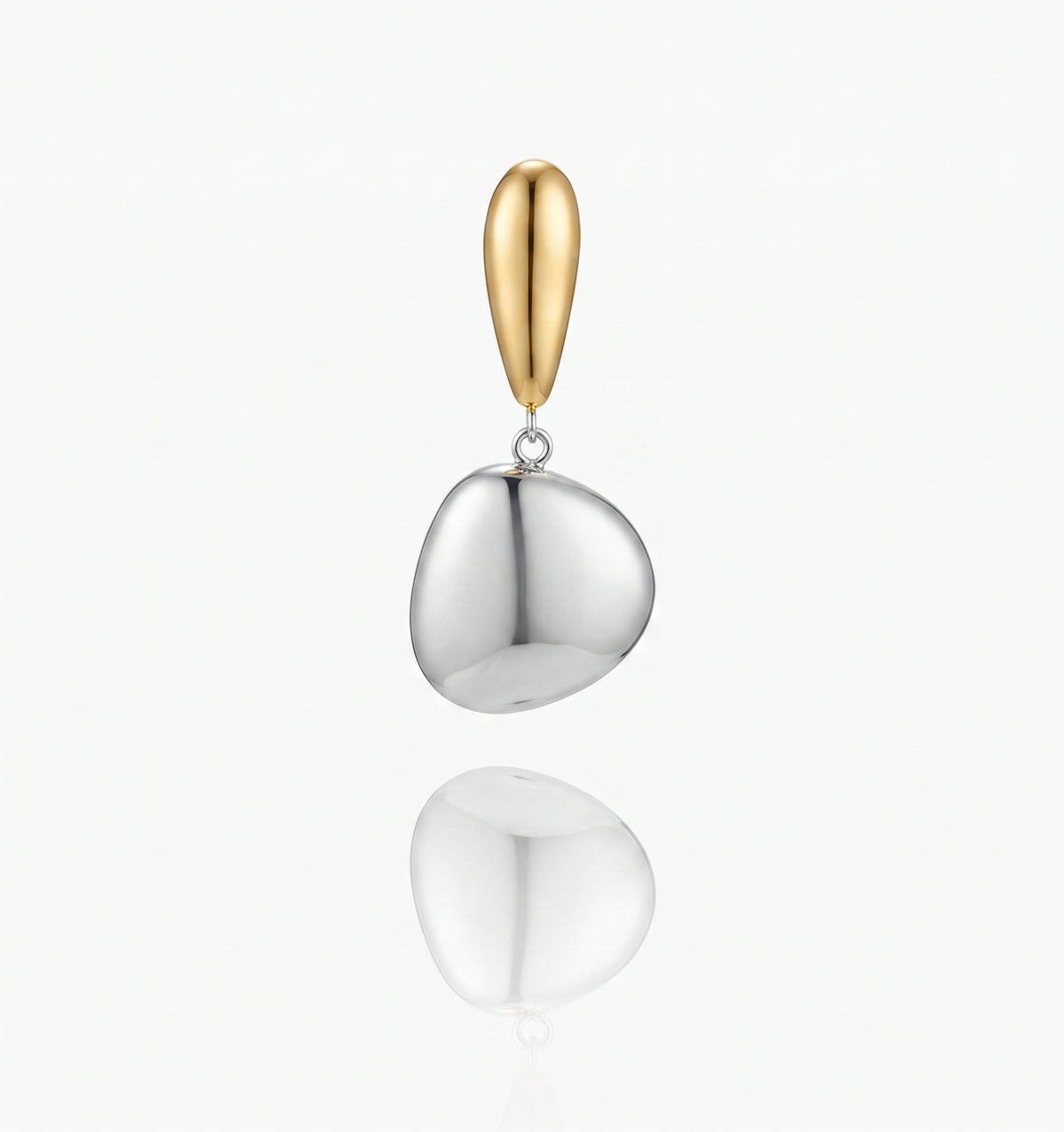 Geometric Polished Drop Earrings | 18K Gold & Silver PVD Plated Stainless Steel