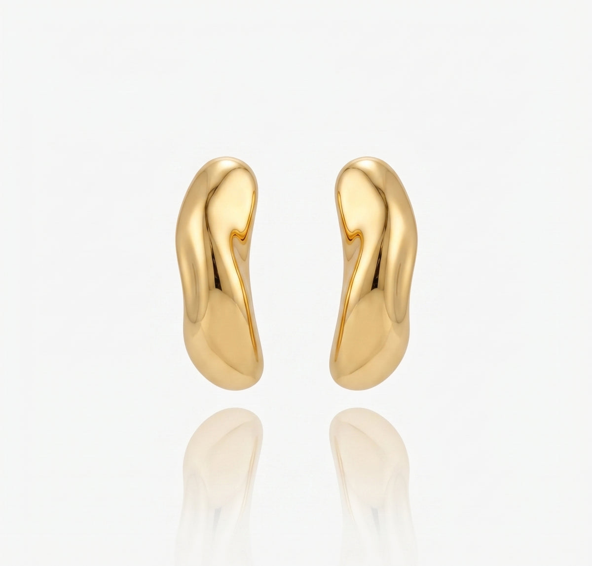 Geometric Luxury Ear Studs | 18K Gold PVD Plated Stainless Steel